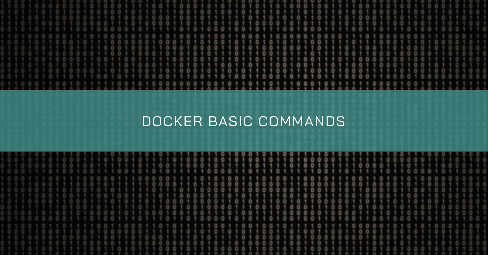 Featured image for DOCKER 101 - BASIC COMMANDS